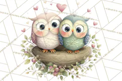 Cute Woodland Valentine Animals Clipart PNG Product Image 3