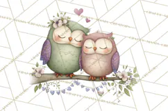 Cute Woodland Valentine Animals Clipart PNG Product Image 3
