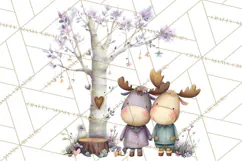 Cute Woodland Valentine Animals Clipart PNG Product Image 3