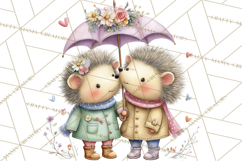 Cute Woodland Valentine Animals Clipart PNG Product Image 4