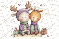 Cute Woodland Valentine Animals Clipart PNG Product Image 5