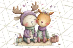 Cute Woodland Valentine Animals Clipart PNG Product Image 5