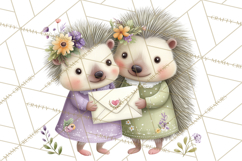 Cute Woodland Valentine Animals Clipart PNG Product Image 5