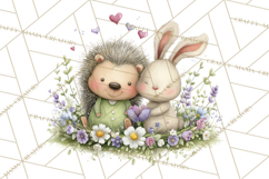 Cute Woodland Valentine Animals Clipart PNG Product Image 2