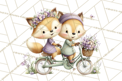 Cute Woodland Valentine Animals Clipart PNG Product Image 2