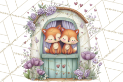 Cute Woodland Valentine Animals Clipart PNG Product Image 5