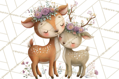 Cute Woodland Valentine Animals Clipart PNG Product Image 4