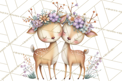 Cute Woodland Valentine Animals Clipart PNG Product Image 2