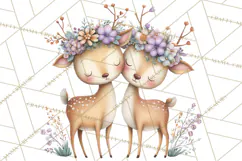 Cute Woodland Valentine Animals Clipart PNG Product Image 2