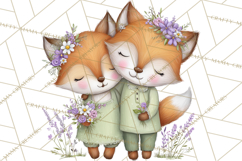 Cute Woodland Valentine Animals Clipart PNG Product Image 3