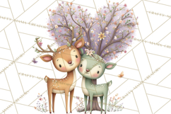 Cute Woodland Valentine Animals Clipart PNG Product Image 3