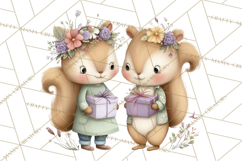 Cute Woodland Valentine Animals Clipart PNG Product Image 2