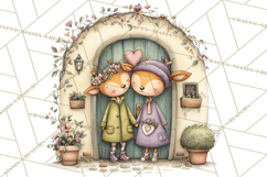 Cute Woodland Valentine Animals Clipart PNG Product Image 5