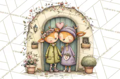 Cute Woodland Valentine Animals Clipart PNG Product Image 5