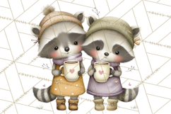 Cute Woodland Valentine Animals Clipart PNG Product Image 3