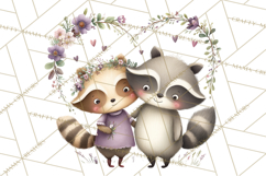 Cute Woodland Valentine Animals Clipart PNG Product Image 4