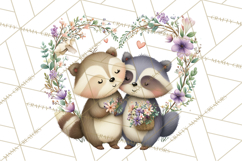 Cute Woodland Valentine Animals Clipart PNG Product Image 5
