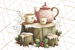 Woodland Animals Tea Party Clipart PNG Product Image 3