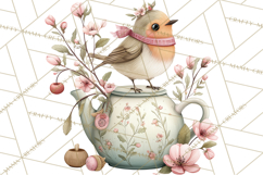 Woodland Animals Tea Party Clipart PNG Product Image 4