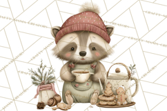 Woodland Animals Tea Party Clipart PNG Product Image 4