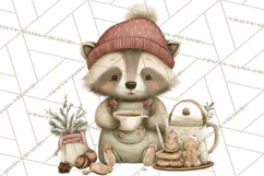Woodland Animals Tea Party Clipart PNG Product Image 4