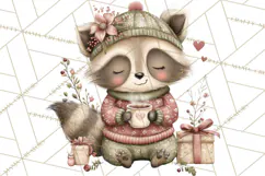 Woodland Animals Tea Party Clipart PNG Product Image 2