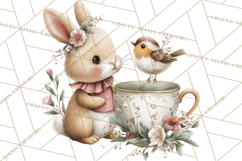 Woodland Animals Tea Party Clipart PNG Product Image 4