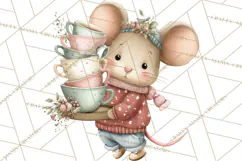 Woodland Animals Tea Party Clipart PNG Product Image 3