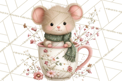 Woodland Animals Tea Party Clipart PNG Product Image 4