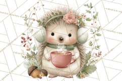 Woodland Animals Tea Party Clipart PNG Product Image 5