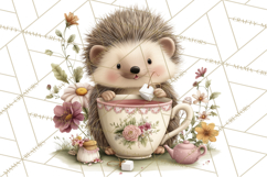 Woodland Animals Tea Party Clipart PNG Product Image 2