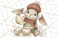 Woodland Animals Tea Party Clipart PNG Product Image 2
