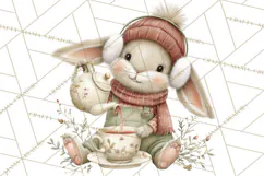 Woodland Animals Tea Party Clipart PNG Product Image 2