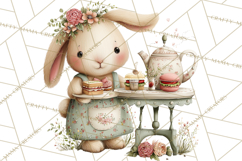Woodland Animals Tea Party Clipart PNG Product Image 4