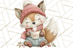 Woodland Animals Tea Party Clipart PNG Product Image 2