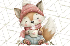 Woodland Animals Tea Party Clipart PNG Product Image 2
