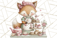 Woodland Animals Tea Party Clipart PNG Product Image 5