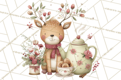 Woodland Animals Tea Party Clipart PNG Product Image 5