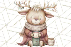Woodland Animals Tea Party Clipart PNG Product Image 3