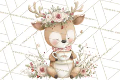 Woodland Animals Tea Party Clipart PNG Product Image 4