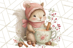 Woodland Animals Tea Party Clipart PNG Product Image 5