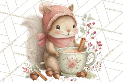 Woodland Animals Tea Party Clipart PNG Product Image 5
