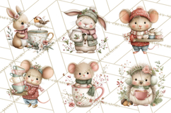 Woodland Animals Tea Party Clipart PNG Product Image 6