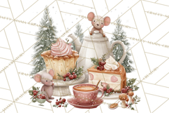 Woodland Animals Tea Party Clipart PNG Product Image 2
