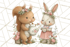 Woodland Animals Tea Party Clipart PNG Product Image 4