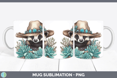 GorgeousWoodland Teal Cowboy Mug Wrap design.