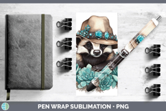 GorgeousWoodland Teal Cowboy Pen Wrap design.