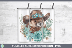 GorgeousWoodland Teal Cowboy Tumbler design.