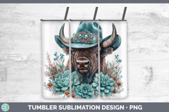 GorgeousWoodland Teal Cowboy Tumbler design.