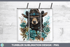 GorgeousWoodland Teal Cowboy Tumbler design.